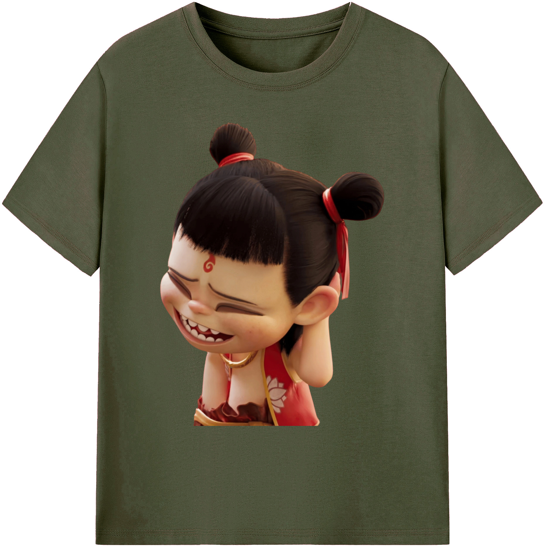 （画像用） Ne Zha 2 ナタ 魔童の大暴れ 綿100％ メンズ半袖Tシャツ｜肌触りやわらか＆通気性